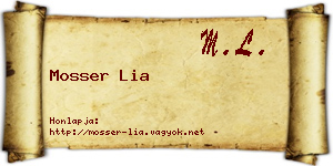 Mosser Lia névjegykártya